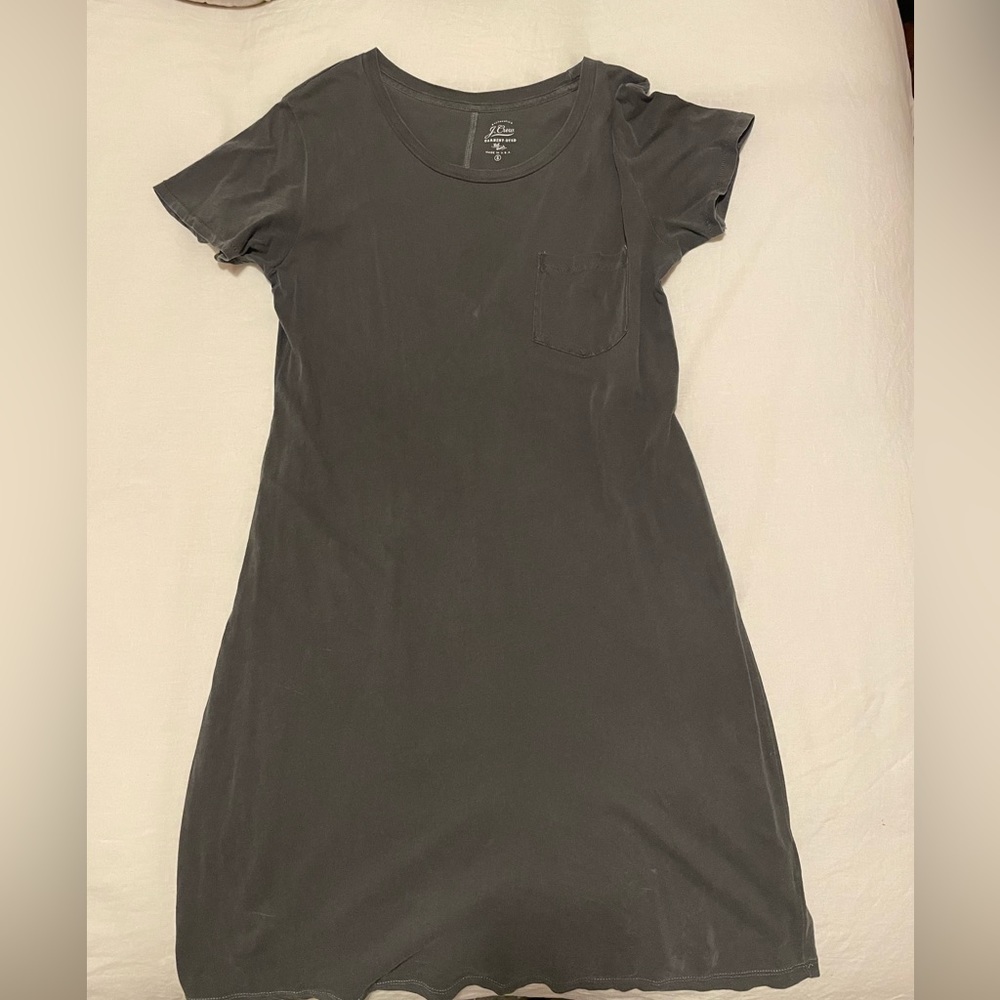 J Crew garment dyed t-shirt dress
